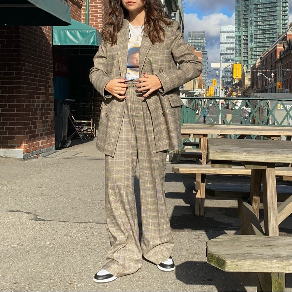 ZARA plaid suit